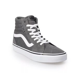 Vans Gray & White Filmore Hi High Top Skate Shoes Sneakers Mens Size 12